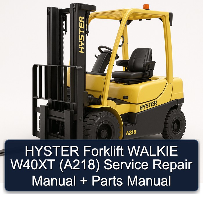 HYSTER Gabelstapler WALKIE W40XT (A218) Service- und Ersatzteilhandbuch