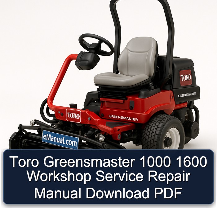 Manual de Servicio y Reparación Toro Greensmaster 1000 1600 - PDF