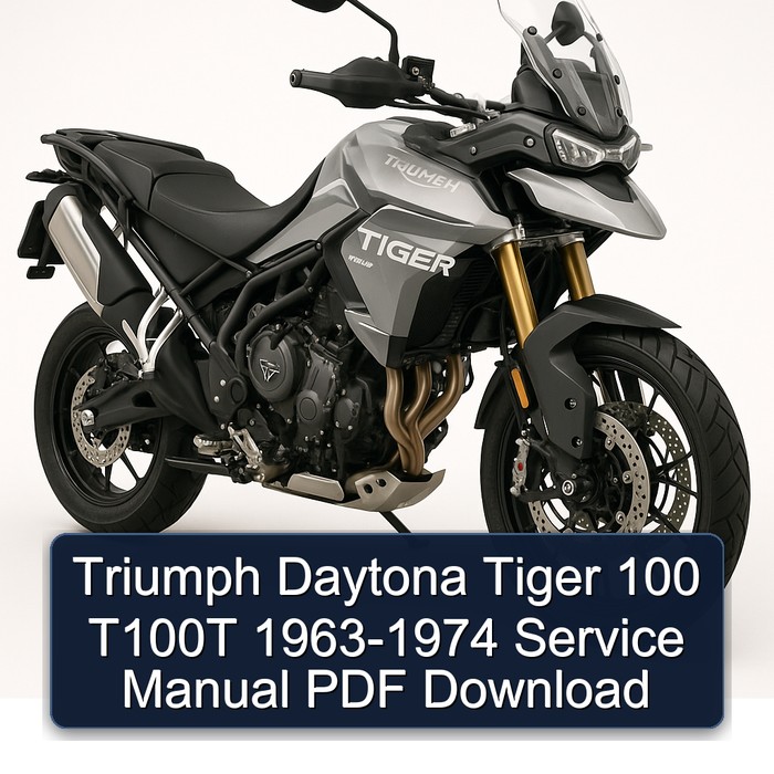 Triumph Daytona Tiger 100 T100T 1963-1974 Service Manual PDF Download