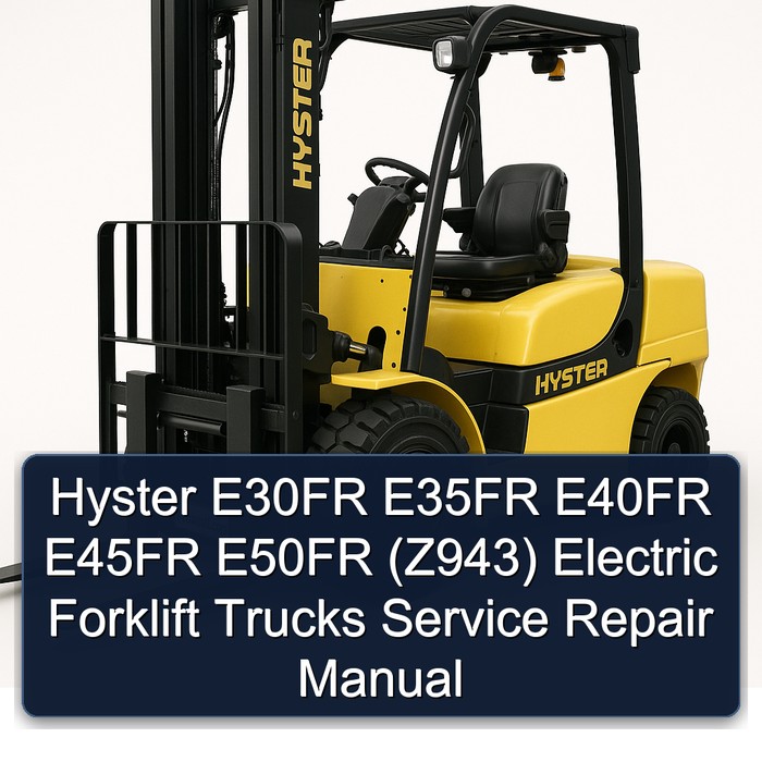Hyster E30FR E35FR E40FR E45FR E50FR (Z943) Electric Forklift Trucks Service Repair Manual