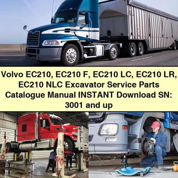 Volvo EC210 EC210 F EC210 LC EC210 LR EC210 NLC Excavator Service Parts Catalogue Manual SN: 3001 and up