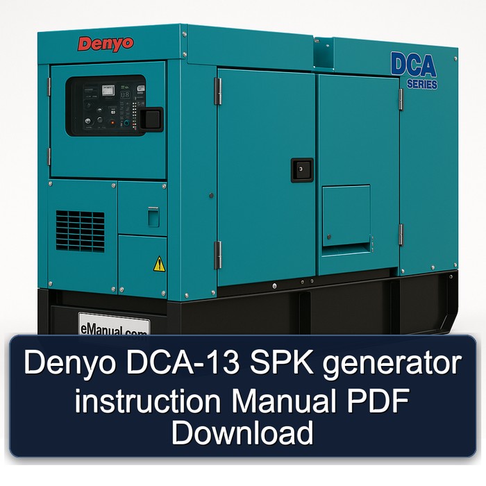 Denyo DCA-13 SPK generator instruction Manual PDF Download