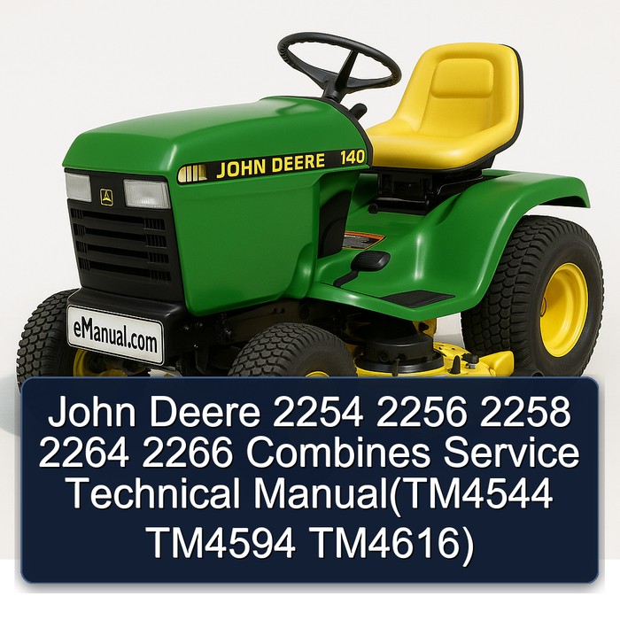 John Deere 2254 2256 2258 2264 2266 Combines Service Technical Manual(TM4544 TM4594 TM4616)
