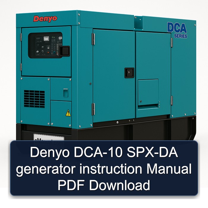 Denyo DCA-10 SPX-DA generator instruction Manual PDF Download