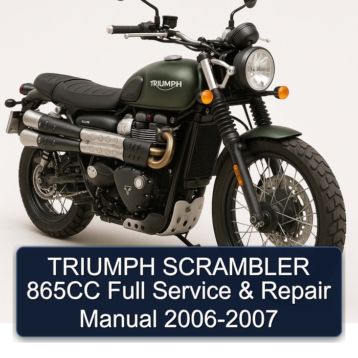 TRIUMPH SCRAMBLER 865CC Full Manual de servicio y reparación 2006-2007