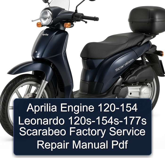 Aprilia Engine 120-154 Leonardo 120s-154s-177s Scarabeo Factory Manual de servicio y reparación Pdf