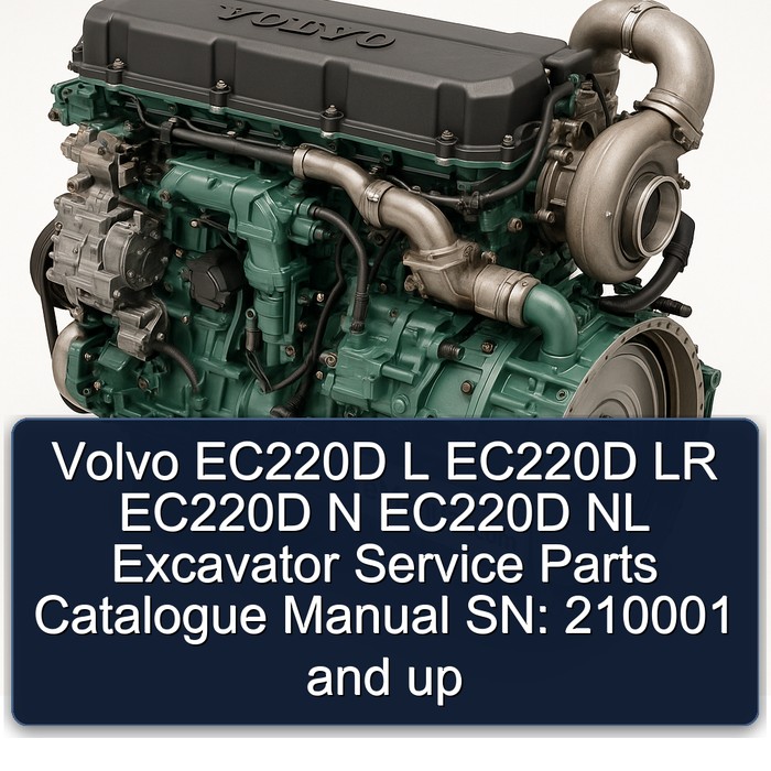 Volvo EC220D (L, LR, N, NL) Bagger Ersatzteilkatalog und Handbuch, SN: 210001 und höher