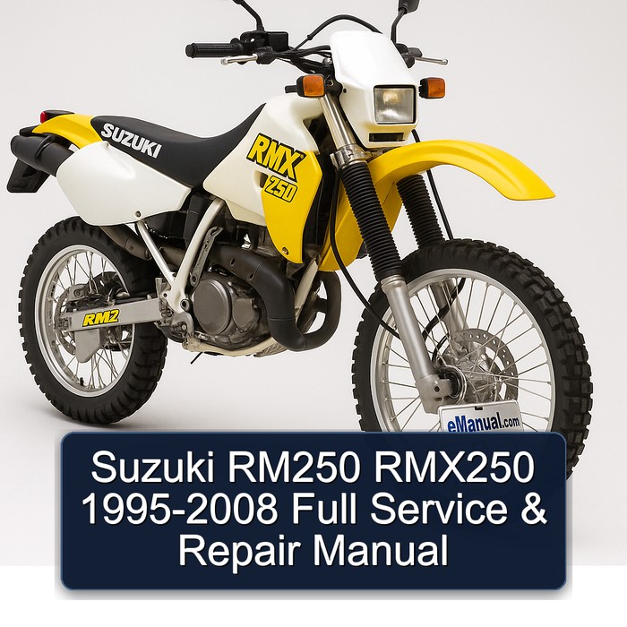 Suzuki RM250 RMX250 1995-2008 Full Manual de servicio y reparación