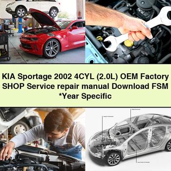 KIA Sportage 2002 4CYL (2.0L) OEM Factory Shop Manual de servicio y reparación FSM Year Specific