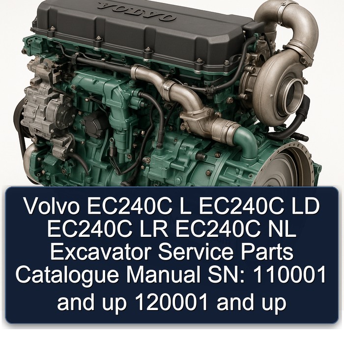 Volvo EC240C L EC240C LD EC240C LR EC240C NL Excavator Service Parts Catalogue Manual SN: 110001 and up 120001 and up