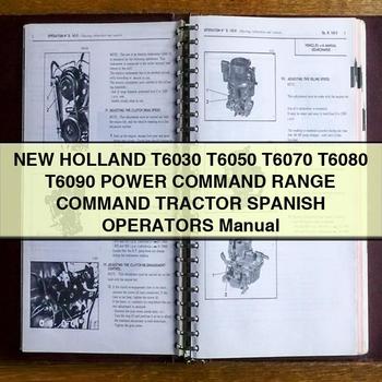 New Holland T6030 T6050 T6070 T6080 T6090 POWER Command RANGE Command Tractor SPANISH OperatorS Manual 