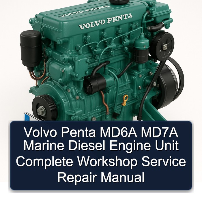 Volvo Penta MD6A MD7A Marine Diesel Engine Unit Manual completo de servicio y reparación del taller