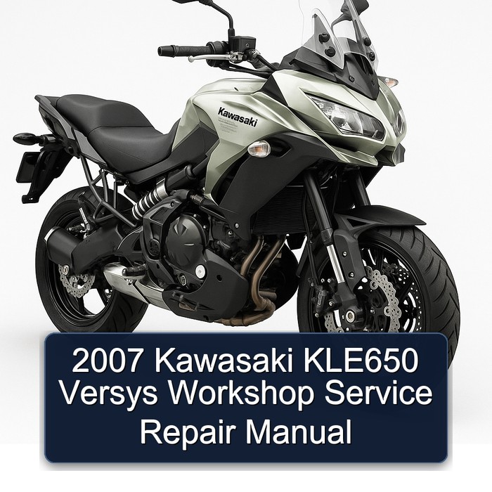 2007 Kawasaki KLE650 Versys Workshop Manual de servicio y reparación