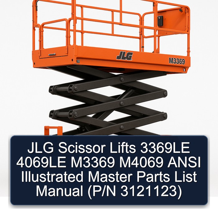 JLG Scissor Lifts 3369LE 4069LE M3369 M4069 ANSI Illustrated Master Parts List Manual  (P/N 3121123)