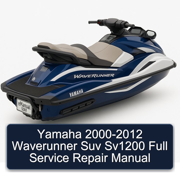 Yamaha 2000-2012 Waverunner Suv Sv1200 Full Manual de servicio y reparación