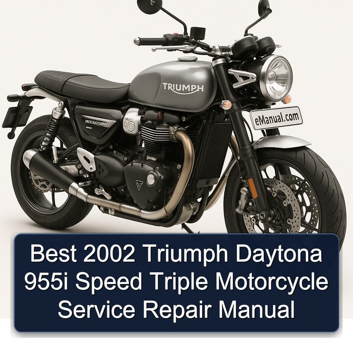 Best 2002 Triumph Daytona 955i Speed Triple Motorcycle Manual de servicio y reparación