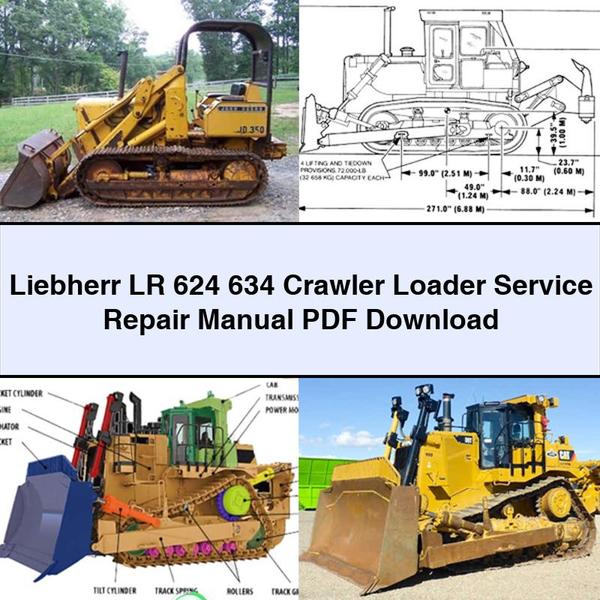 Liebherr LR 624 634 Crawler Loader Manual de servicio y reparación
