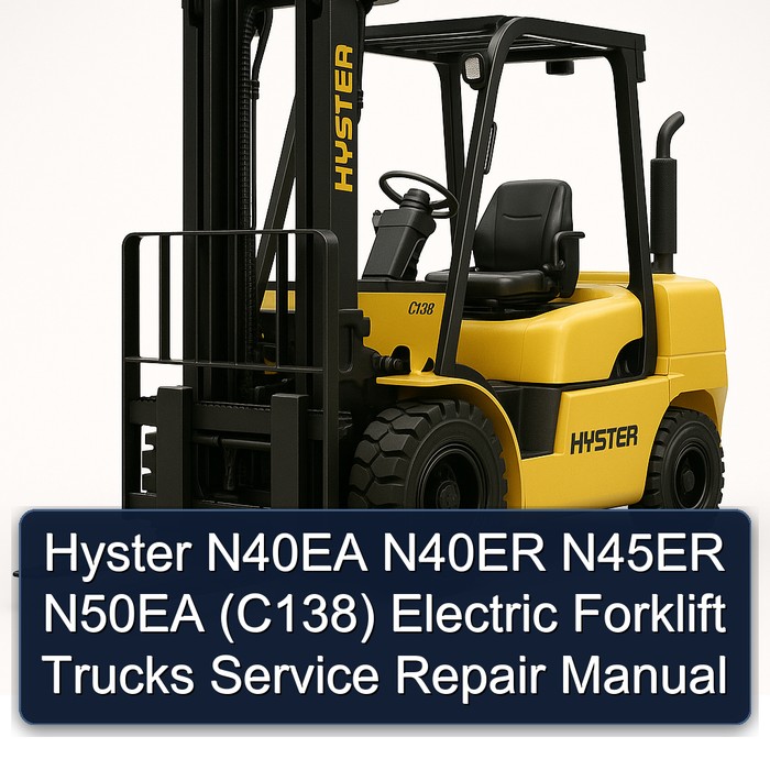 Hyster N40EA N40ER N45ER N50EA (C138) Electric Forklift Trucks Service Repair Manual