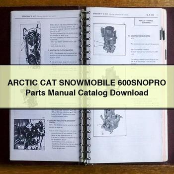 Arctic CAT Snowmobile 600SNOPRO Parts Catalog PDF Download