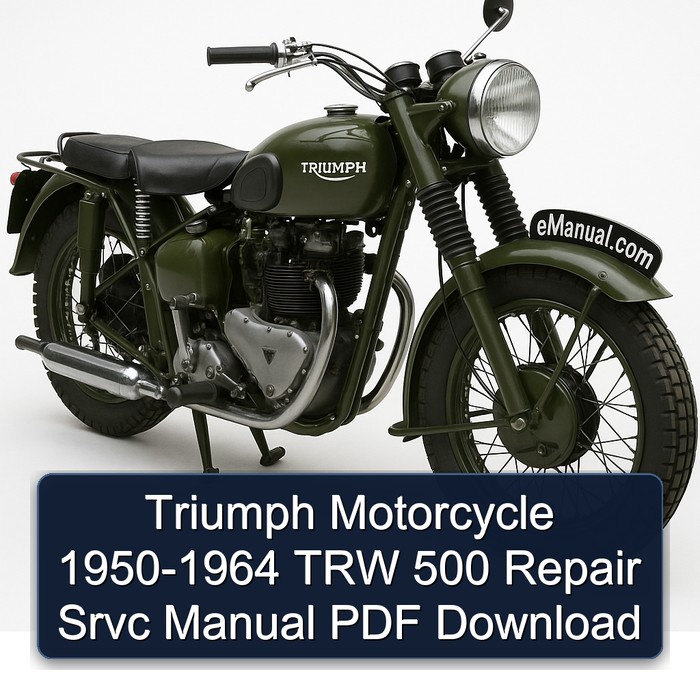 Triumph Motorcycle 1950-1964 TRW 500 Repair Srvc Manual PDF Download
