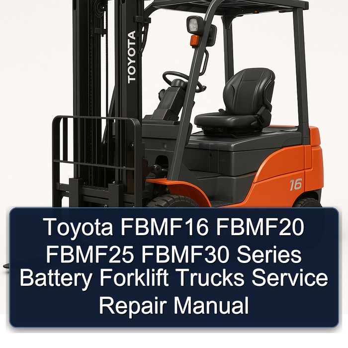 Manual de Servicio y Reparación de Carretillas Elevadoras de Batería Toyota Serie FBMF16, FBMF20, FBMF25, FBMF30