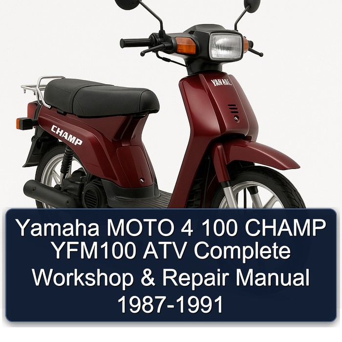 Yamaha MOTO 4 100 CHAMP YFM100 ATV Complete Workshop & Repair Manual 1987-1991