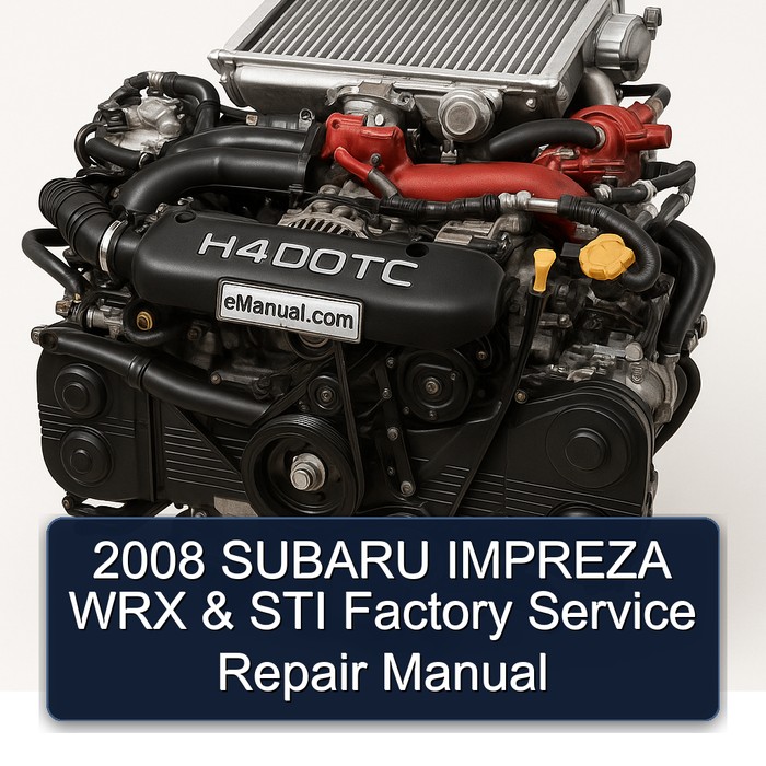 2008 SUBARU IMPREZA WRX & STI Factory Manual de servicio y reparación