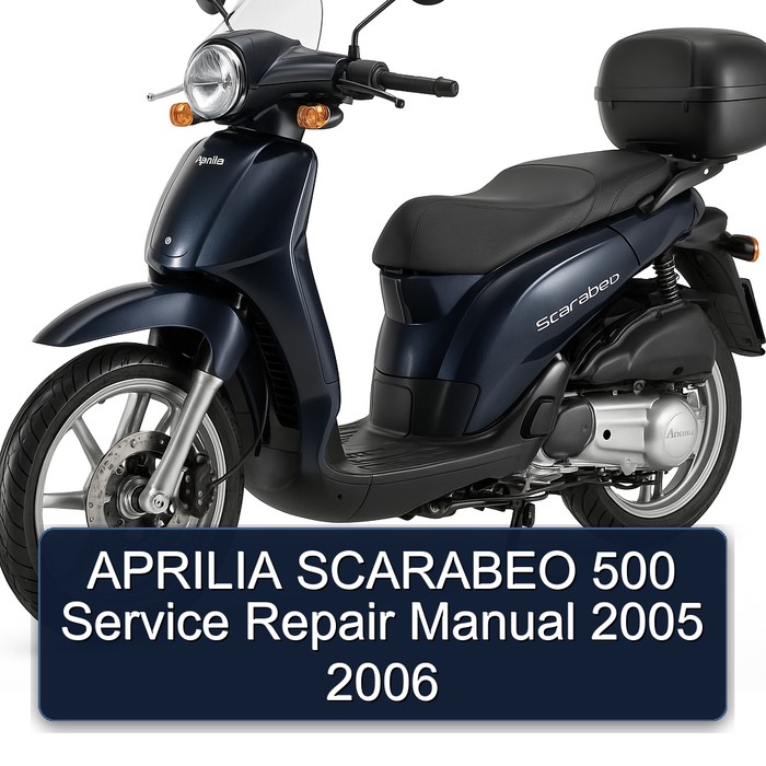 APRILIA SCARABEO 500 Manual de servicio y reparación 2005 2006