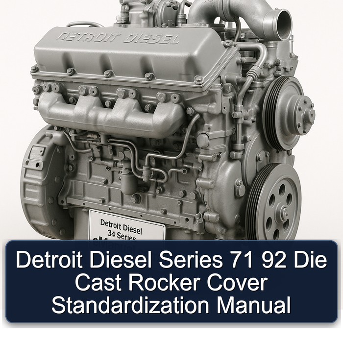 Detroit Diesel Series 71 92 Die Cast Rocker Cover Standardization Manual