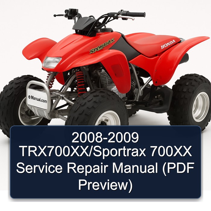 2008-2009 TRX700XX/Sportrax 700XX Service Repair Manual (PDF Preview)