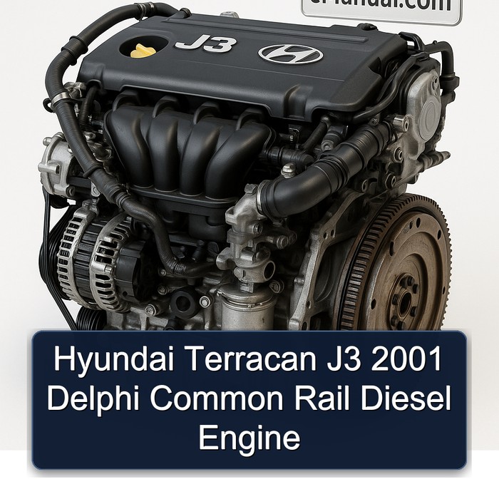Hyundai Terracan J3 2001 Dieselmotor mit Common-Rail-System (Delphi)