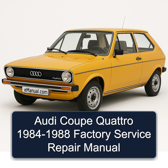 Audi Coupe Quattro 1984-1988 Factory Service Repair Manual