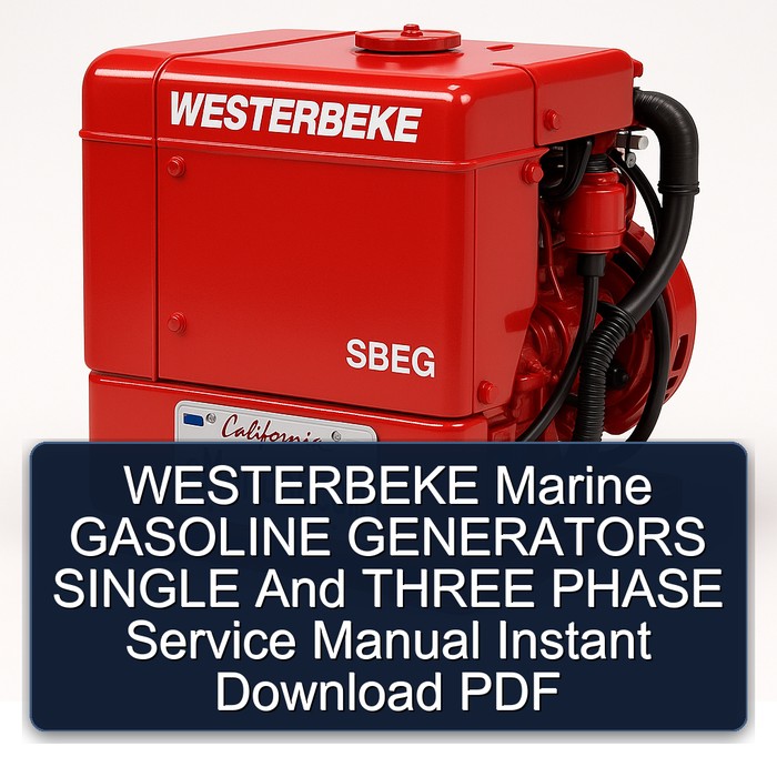 WESTERBEKE Marine GASOLINE GENERATORS SINGLE And THREE PHASE Service Manual Instant Download PDF