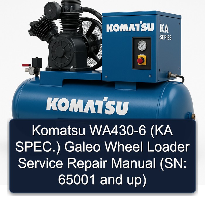 Komatsu WA430-6 (KA SPEC.) Galeo Wheel Loader Manual de servicio y reparación (SN: 65001 and up)