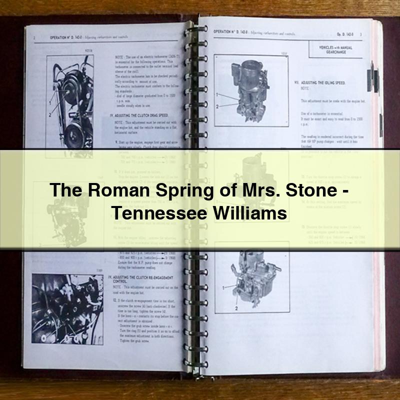The Roman Spring of Mrs. Stone-Tennessee Williams PDF Download
