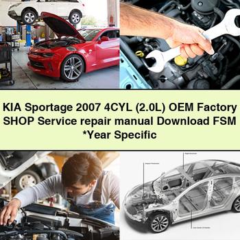 KIA Sportage 2007 4CYL (2.0L) OEM Factory Shop Manual de servicio y reparación FSM Year Specific