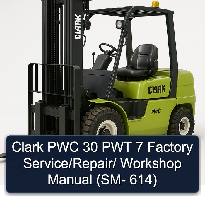 Manual de Servicio/Reparación/Taller para Clark PWC 30 PWT 7 (SM-614)