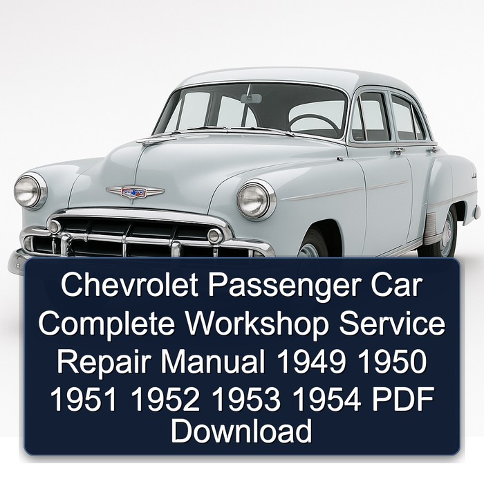 Chevrolet Passenger Car Manual completo de servicio y reparación del taller 1949 1950 1951 1952 1953 1954 PDF Download