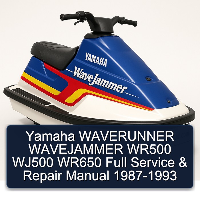 Yamaha WAVERUNNER WAVEJAMMER WR500 WJ500 WR650 Full Service & Repair Manual 1987-1993