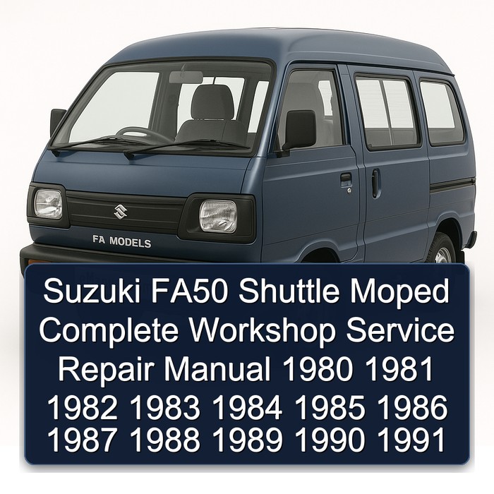Suzuki FA50 Shuttle Moped Manual completo de servicio y reparación del taller 1980 1981 1982 1983 1984 1985 1986 1987 1988 1989 1990 1991