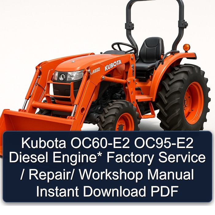 Kubota OC60-E2 / OC95-E2 Dieselmotor Werkstatt Handbuch PDF