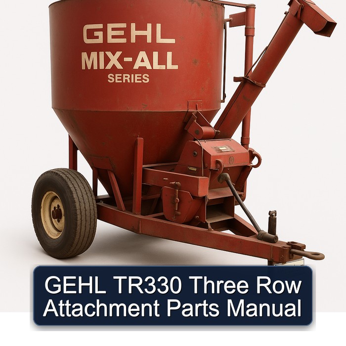 GEHL TR330 Three Row Attachment Parts Manual