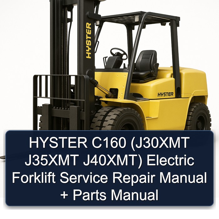 Manual de Servicio y Repuestos para Montacargas Eléctricos Hyster C160 (J30XMT, J35XMT, J40XMT)