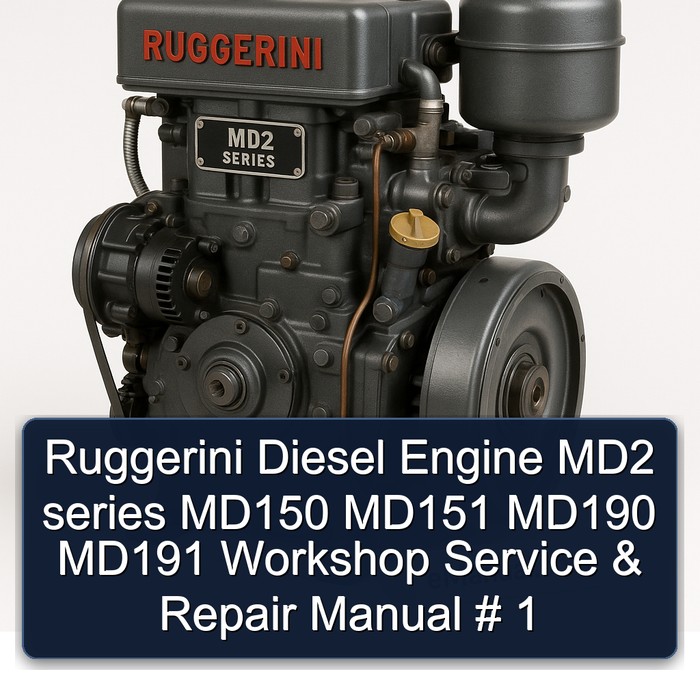 Ruggerini Diesel Engine MD2 series MD150 MD151 MD190 MD191 Workshop Service & Repair Manual # 1 