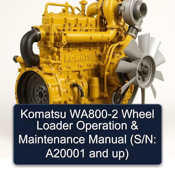 Komatsu WA800-2 Wheel Loader Operation & Maintenance Manual (S/N: A20001 and up) 