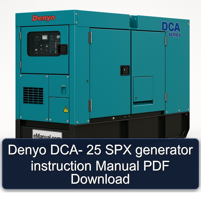 Denyo DCA- 25 SPX generator instruction Manual PDF Download