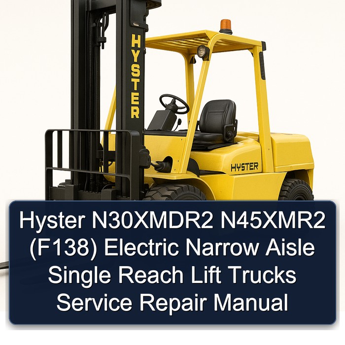 Manual de Servicio y Reparación de Carretillas Elevadoras Eléctricas de Pasillo Estrecho Hyster N30XMDR2 N45XMR2 (F138)