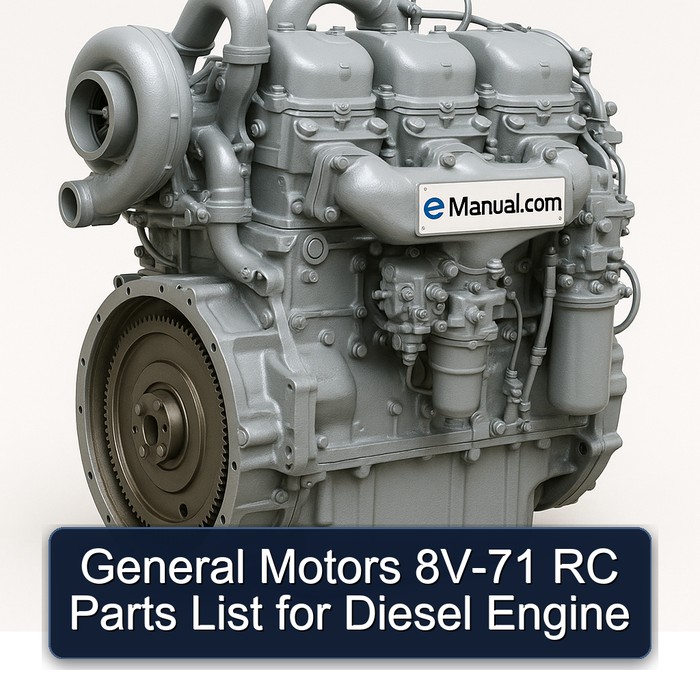 General Motors 8V-71 RC Parts List for Diesel Engine