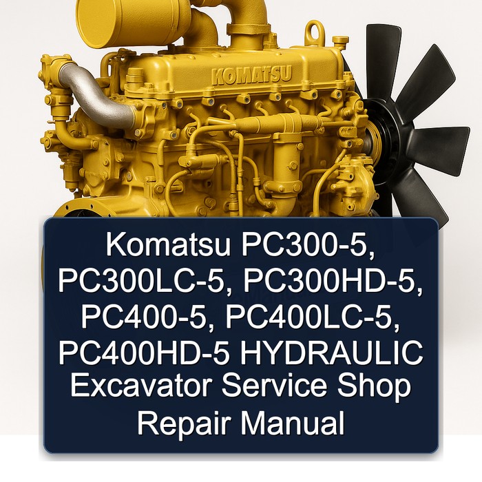 Manual de Reparación y Servicio de Excavadoras Hidráulicas Komatsu PC300-5, PC300LC-5, PC400-5 y PC400LC-5