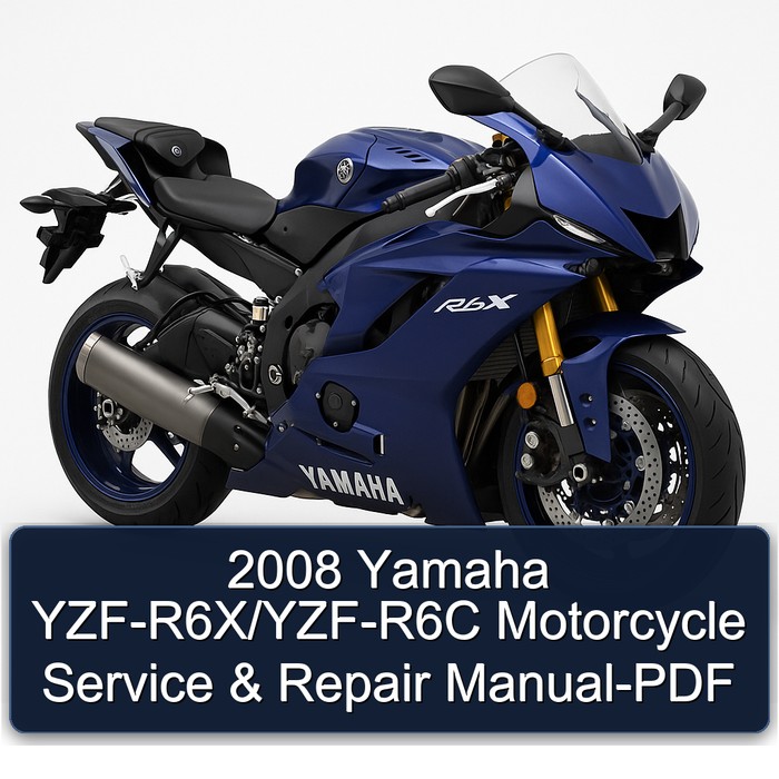 2008 Yamaha YZF-R6X/YZF-R6C Motorcycle Manual de servicio y reparación-PDF